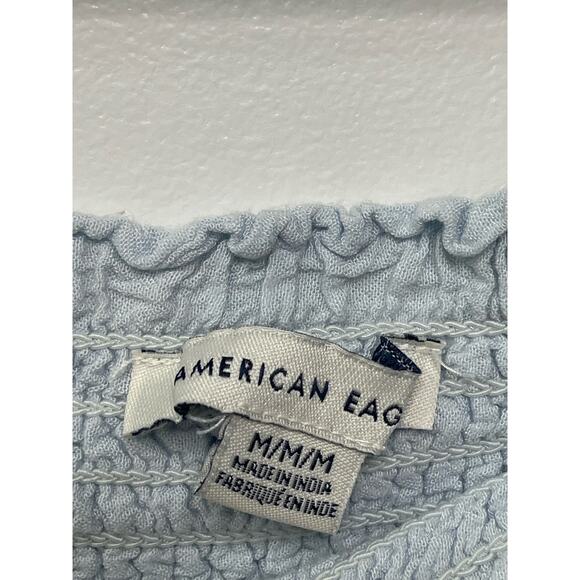 American Eagle Outfitters High-Waisted Lace Mini Skirt Light Blue Women's Size M - Picture 6 of 11